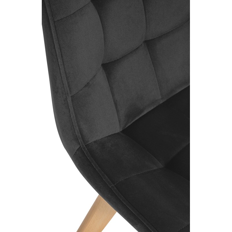 Silla Brook en terciopelo negro