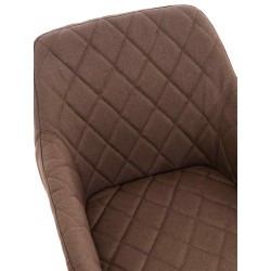 Juego de 2 sillas de comedor Shila en tela marrón Juego de 2 sillas de comedor Shila en tela marrón