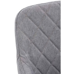 Juego de 2 sillas de comedor Shila en tela gris Juego de 2 sillas de comedor Shila en tela gris
