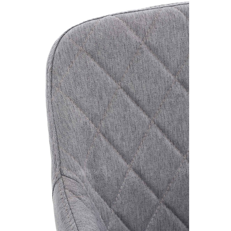 Juego de 2 sillas de comedor Shila en tela gris