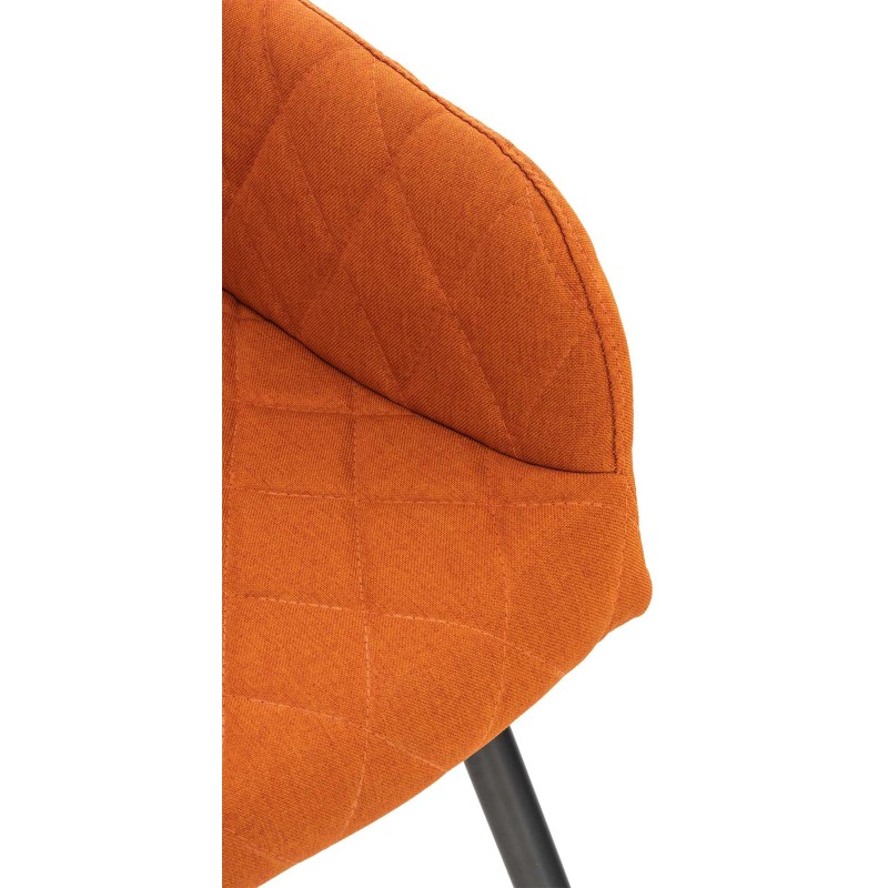 Juego de 2 sillas de comedor Shila en tela naranja