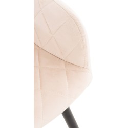 Juego de 2 sillas de comedor Shila en terciopelo beige Juego de 2 sillas de comedor Shila en terciopelo beige