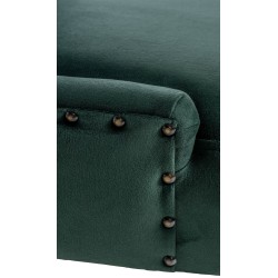 Silla de comedor Aberdeen en terciopelo verde oscuro antiguo