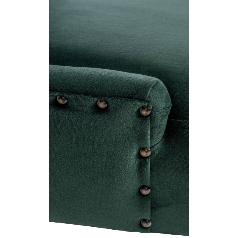 Silla de comedor Aberdeen en terciopelo antiguo verde claro oscuro