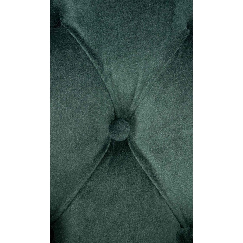 Silla de comedor Aberdeen en terciopelo antiguo verde claro oscuro
