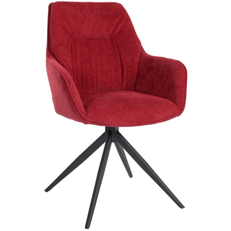 Silla de comedor Jules en tela roja Silla de comedor Jules en tela roja