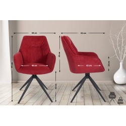 Silla de comedor Jules en tela roja Silla de comedor Jules en tela roja
