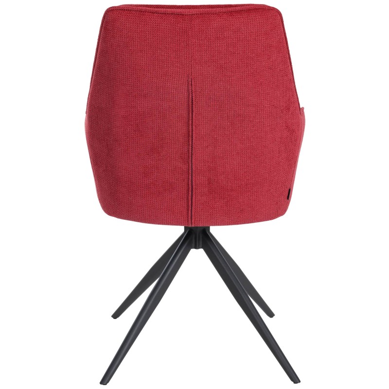 Silla de comedor Jules en tela roja