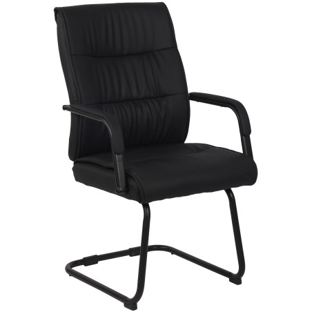 Silla de comedor Sievert negra/negra