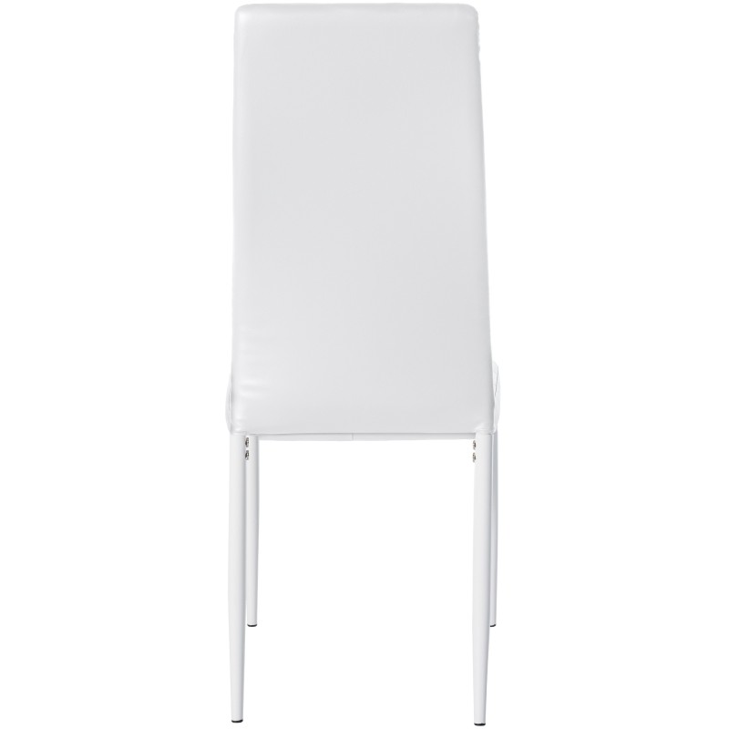 Silla de comedor Mayfair, polipiel blanca
