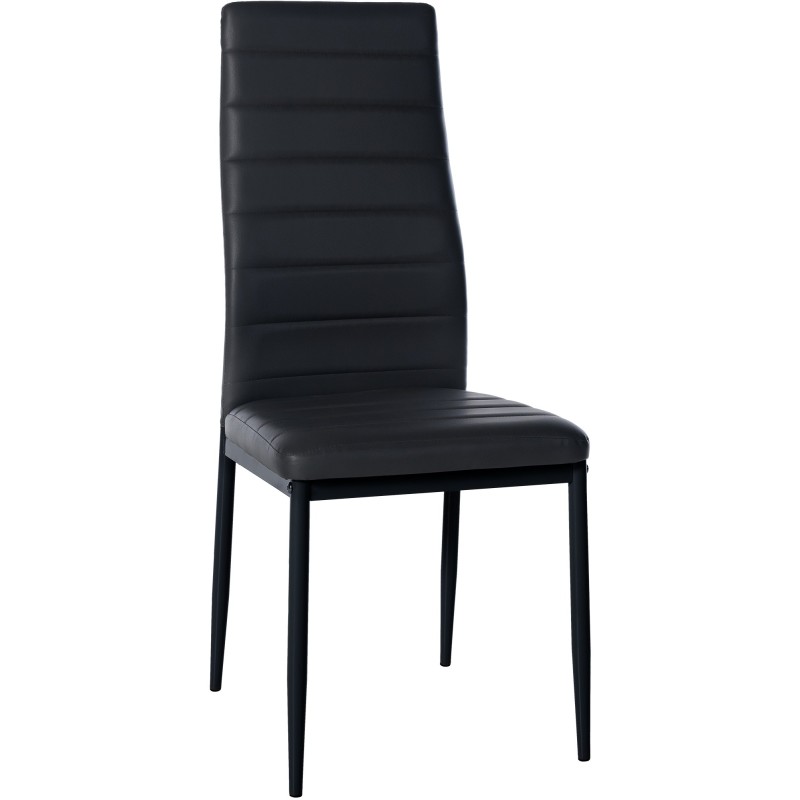 Silla de comedor Mayfair, polipiel negra Silla de comedor Mayfair, polipiel negra
