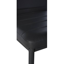 Silla de comedor Mayfair, polipiel negra Silla de comedor Mayfair, polipiel negra
