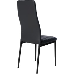 Silla de comedor Mayfair, polipiel negra Silla de comedor Mayfair, polipiel negra