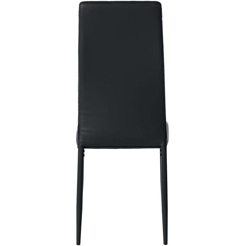 Silla de comedor Mayfair, polipiel negra
