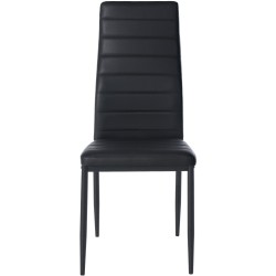 Silla de comedor Mayfair, polipiel negra Silla de comedor Mayfair, polipiel negra