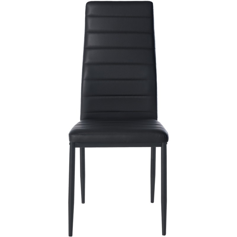 Silla de comedor Mayfair, polipiel negra
