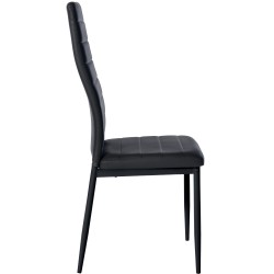 Silla de comedor Mayfair, polipiel negra Silla de comedor Mayfair, polipiel negra