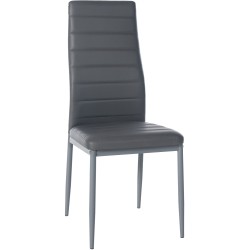 Silla de comedor Mayfair, polipiel gris