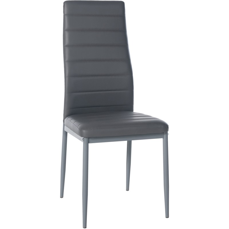 Silla de comedor Mayfair, polipiel gris Silla de comedor Mayfair, polipiel gris