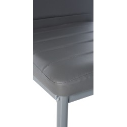 Silla de comedor Mayfair, polipiel gris Silla de comedor Mayfair, polipiel gris