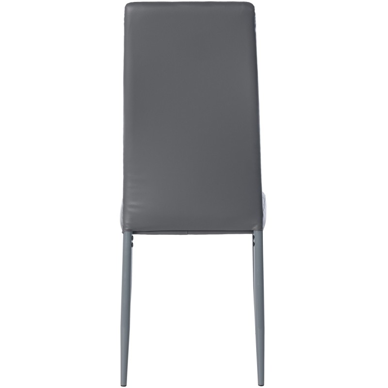 Silla de comedor Mayfair, polipiel gris