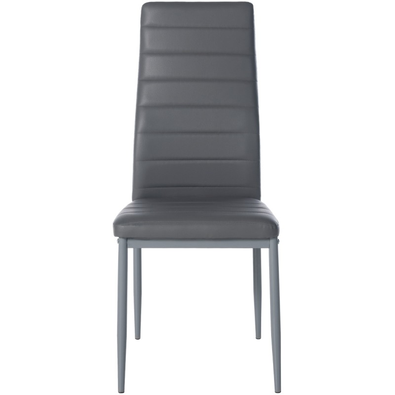 Silla de comedor Mayfair, polipiel gris