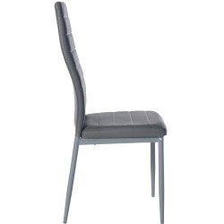 Silla de comedor Mayfair, polipiel gris Silla de comedor Mayfair, polipiel gris