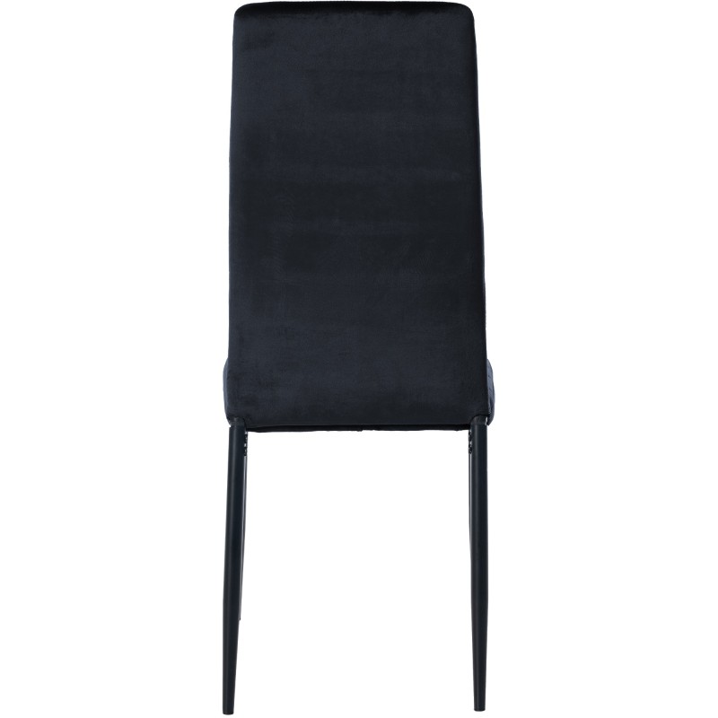 Silla de comedor Mayfair de terciopelo negro
