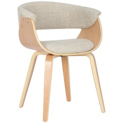 Silla Bruce en tejido natura color crema
