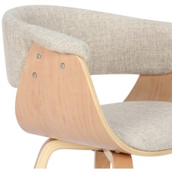 Silla Bruce en tejido natura color crema Silla Bruce en tejido natura color crema