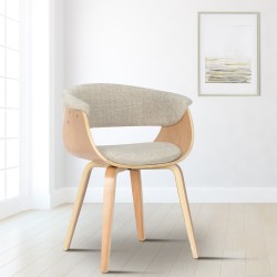 Silla Bruce en tejido natura color crema Silla Bruce en tejido natura color crema