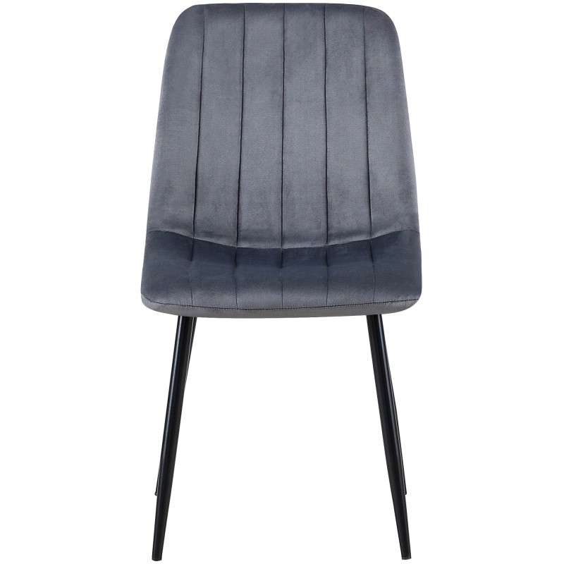 Silla de terciopelo Dijon gris oscuro