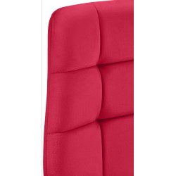 Silla de comedor Tilde de terciopelo rojo Silla de comedor Tilde de terciopelo rojo