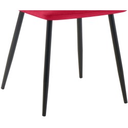 Silla de comedor Tilde de terciopelo rojo Silla de comedor Tilde de terciopelo rojo