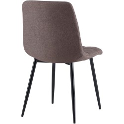 Silla de comedor Antibes en tela marrón Silla de comedor Antibes en tela marrón