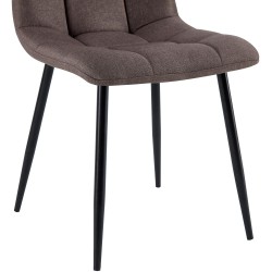 Silla de comedor Antibes en tela marrón Silla de comedor Antibes en tela marrón