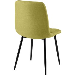 Silla de comedor Antibes en tela verde Silla de comedor Antibes en tela verde