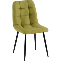 Silla de comedor Antibes en tela verde Silla de comedor Antibes en tela verde