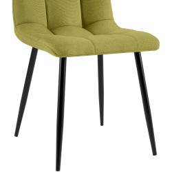 Silla de comedor Antibes en tela verde Silla de comedor Antibes en tela verde
