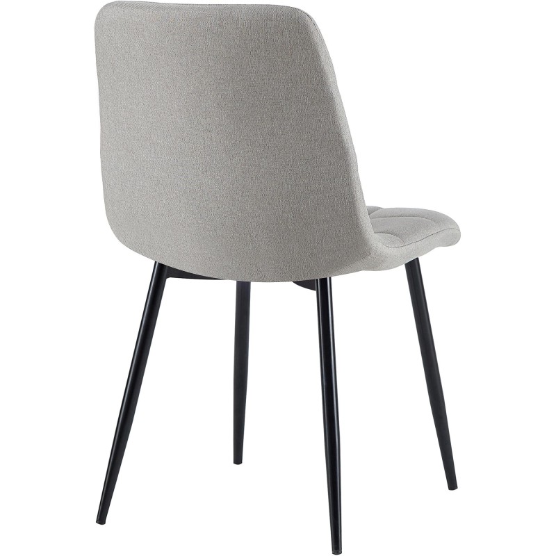 Silla de comedor Antibes en tela gris claro