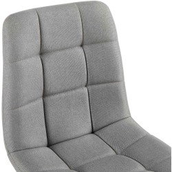 Silla de comedor Antibes en tela gris claro Silla de comedor Antibes en tela gris claro