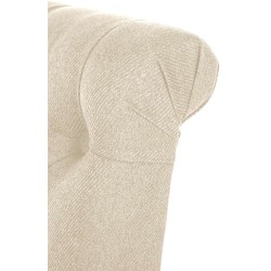 Juego de 2 sillas de comedor de tela Lisburn color crema