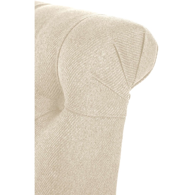 Juego de 2 sillas de comedor de tela Lisburn color crema