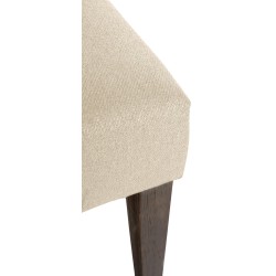 Juego de 2 sillas de comedor de tela Lisburn color crema