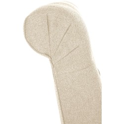 Juego de 2 sillas de comedor de tela Lisburn color crema