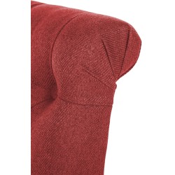 Juego de 2 sillas de comedor de tela roja Lisburn Juego de 2 sillas de comedor de tela roja Lisburn