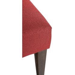 Juego de 2 sillas de comedor de tela roja Lisburn Juego de 2 sillas de comedor de tela roja Lisburn