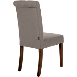Juego de 2 sillas de comedor Lisburn en tela color topo Juego de 2 sillas de comedor Lisburn en tela color topo