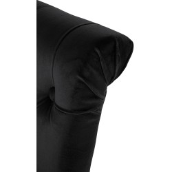 Juego de 2 sillas de comedor Lisburn en terciopelo negro