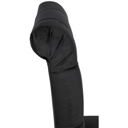 Juego de 2 sillas de comedor Lisburn en terciopelo negro